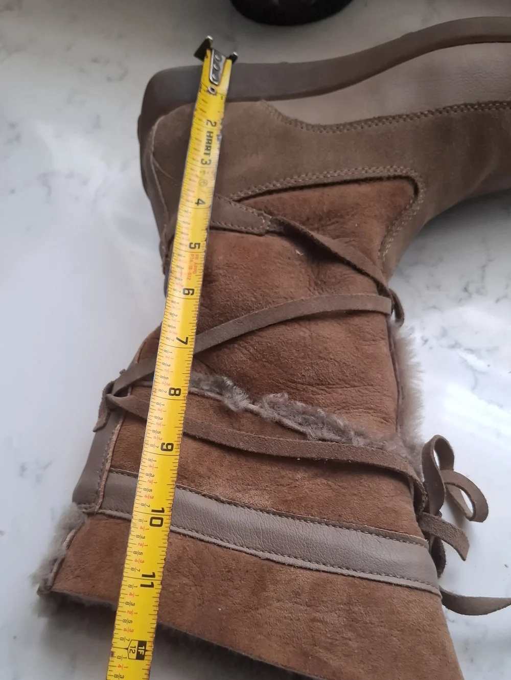 Tecnica Suede Mid-Calf Winter Boots with Shearling Trim